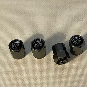Dodge Logo Valve Stem Caps in Gray set of 4 NWT